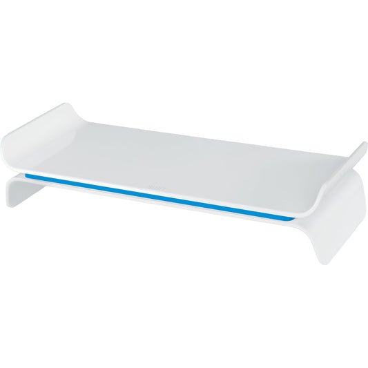 Leitz Monitorständer Ergo WOW 48,3 x 11,2 x 20,9 cm (B x H x T) höhenverstellbar ABS Kunststoff blau/weiß