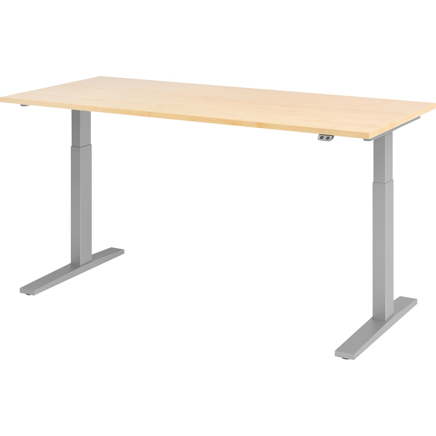 Hammerbacher Schreibtisch Maße: 1.800 x 700-1.200 x 800 mm (B x H x T) Spanplatte ahorn