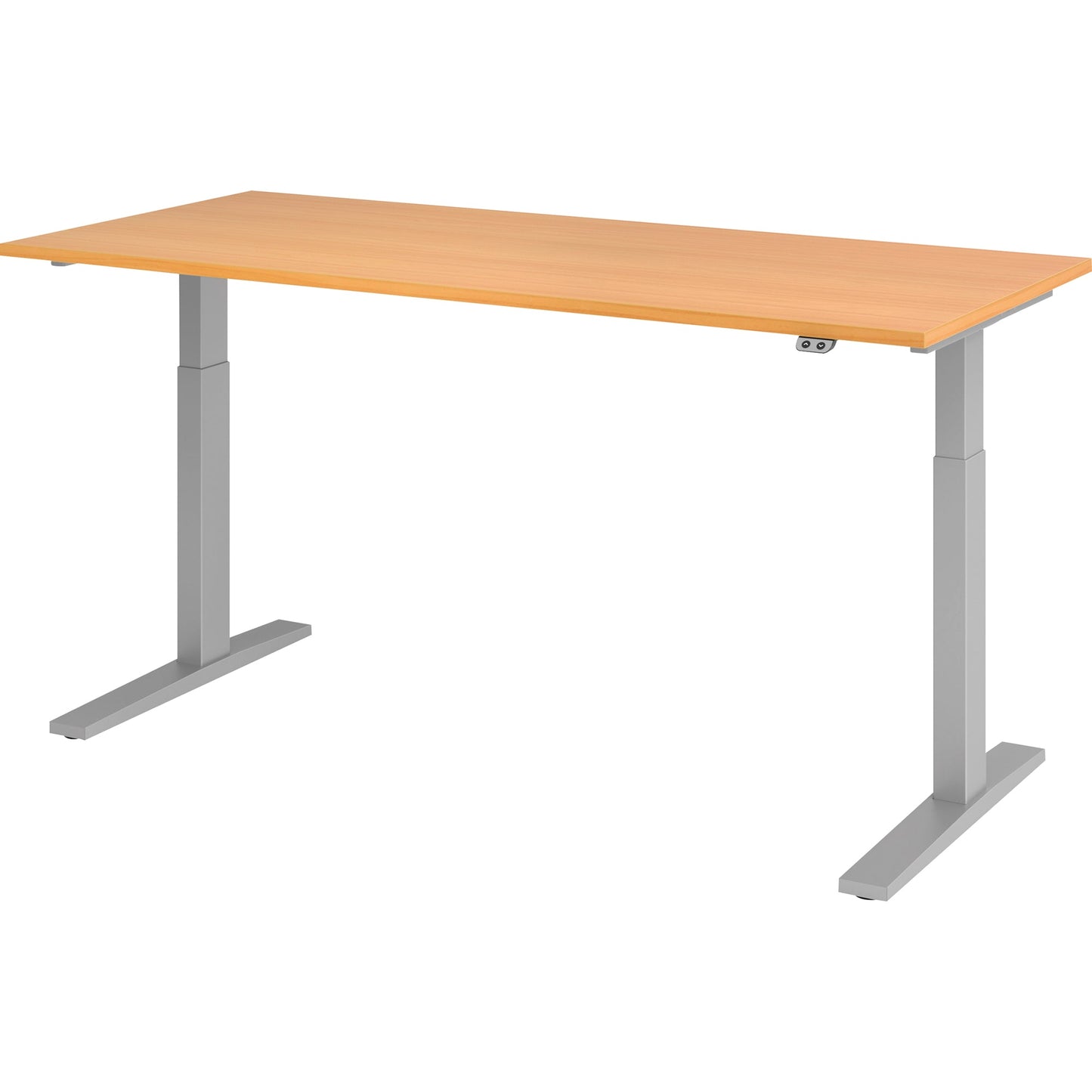 Hammerbacher Schreibtisch Maße: 1.800 x 700-1.200 x 800 mm (B x H x T) Spanplatte buche