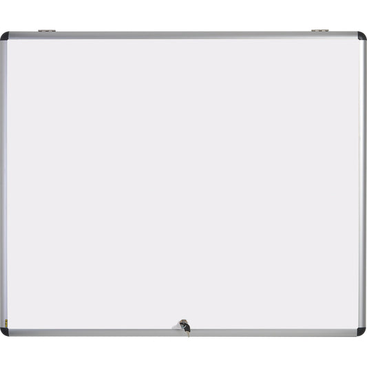 Bi-office Schaukasten Enclore Innenbereich 87,4 x 60,3 x 3,5 cm (B x H x T) 8 x DIN A4 mit Schloss Aluminium alu