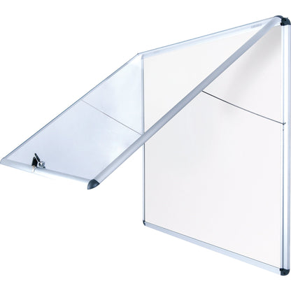 Bi-office Schaukasten Enclore Innenbereich 109,2 x 90,3 x 3,5 cm (B x H x T) 15 x DIN A4 mit Schloss Aluminium alu