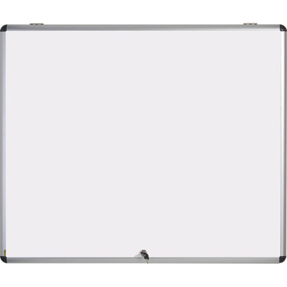 Bi-office Schaukasten Enclore Innenbereich 109,2 x 90,3 x 3,5 cm (B x H x T) 15 x DIN A4 mit Schloss Aluminium alu