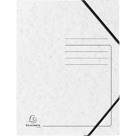 Exacompta Eckspanner DIN A4 Colorspankarton weiß