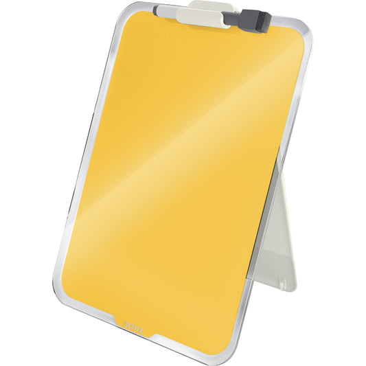 Leitz Glasboard Cosy 38,5 x 30,5 x 0,4 cm (B x H x T) Tafel nicht magnethaftend inkl. 1 Stiftehalter, 1 Marker mit Wischer Sicherheitsglas gelb