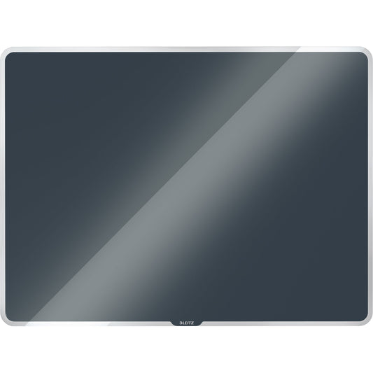 Leitz Glasboard Cosy 80 x 60 x 0,4 cm (B x H x T) Tafel magnethaftend inkl. Marker mit Wischer, Mikrofaser-Reinigungstuch Sicherheitsglas grau