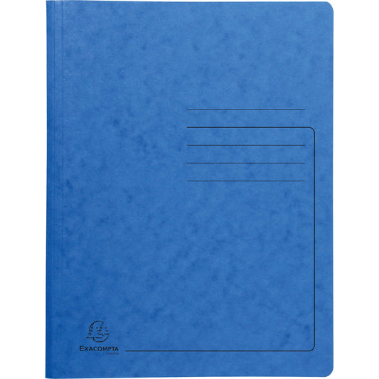 Exacompta Spiralhefter DIN A4 355g/m² mit Beschriftungsfeld Colorspankarton blau