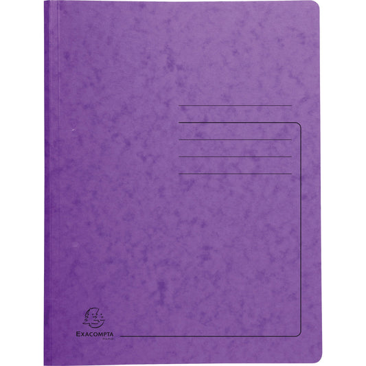 Exacompta Spiralhefter DIN A4 355g/m² mit Beschriftungsfeld Colorspankarton violett