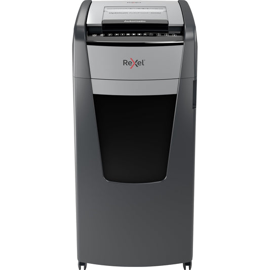 Rexel® Aktenvernichter Optimum AutoFeed+ 600M P-5 Papier, Heftklammern, Büroklammern, Kreditkarten Partikelschnitt schwarz