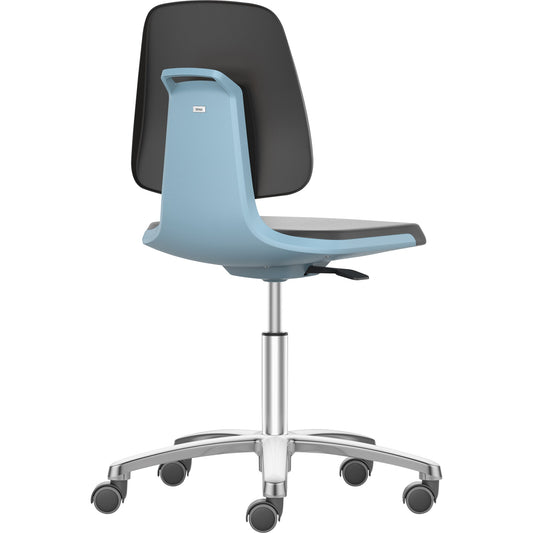 BIMOS Arbeitsdrehstuhl Labsit 45-65cm stufenlos Rolle weich gebremst (für Hartboden)
