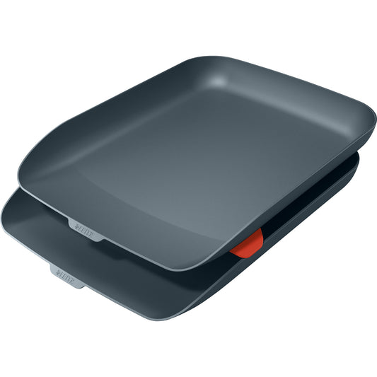 Leitz Briefablage Cosy DIN A4 Polystyrol Farbe: grau 2 St./Pack.