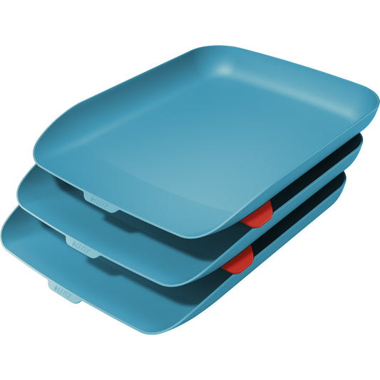 Leitz Briefablage Cosy DIN A4 Polystyrol Farbe: blau 3 St./Pack.