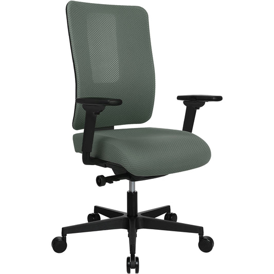 TOPSTAR Bürodrehstuhl SITNESS® Life 50 47-57cm Synchronmechanik Rolle hart gebremst (für Teppichboden) optionales Zubehör: Rolle weich gebremmst (für Hartboden) 6990W Polyamid graugrün