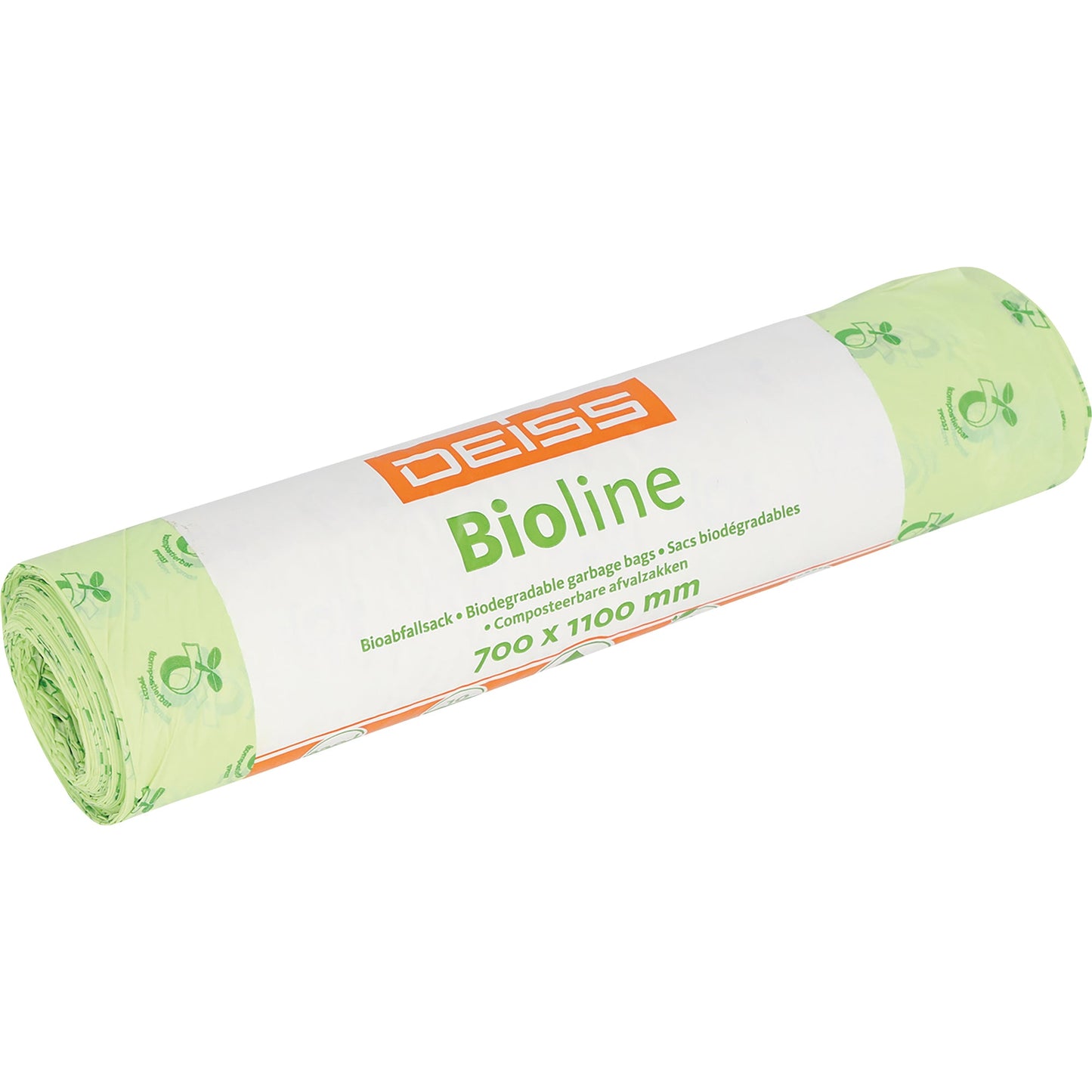DEISS Müllsack BIOLINE 70 x 110 cm (B x H) 120l ecovio natur 10 St./Pack.