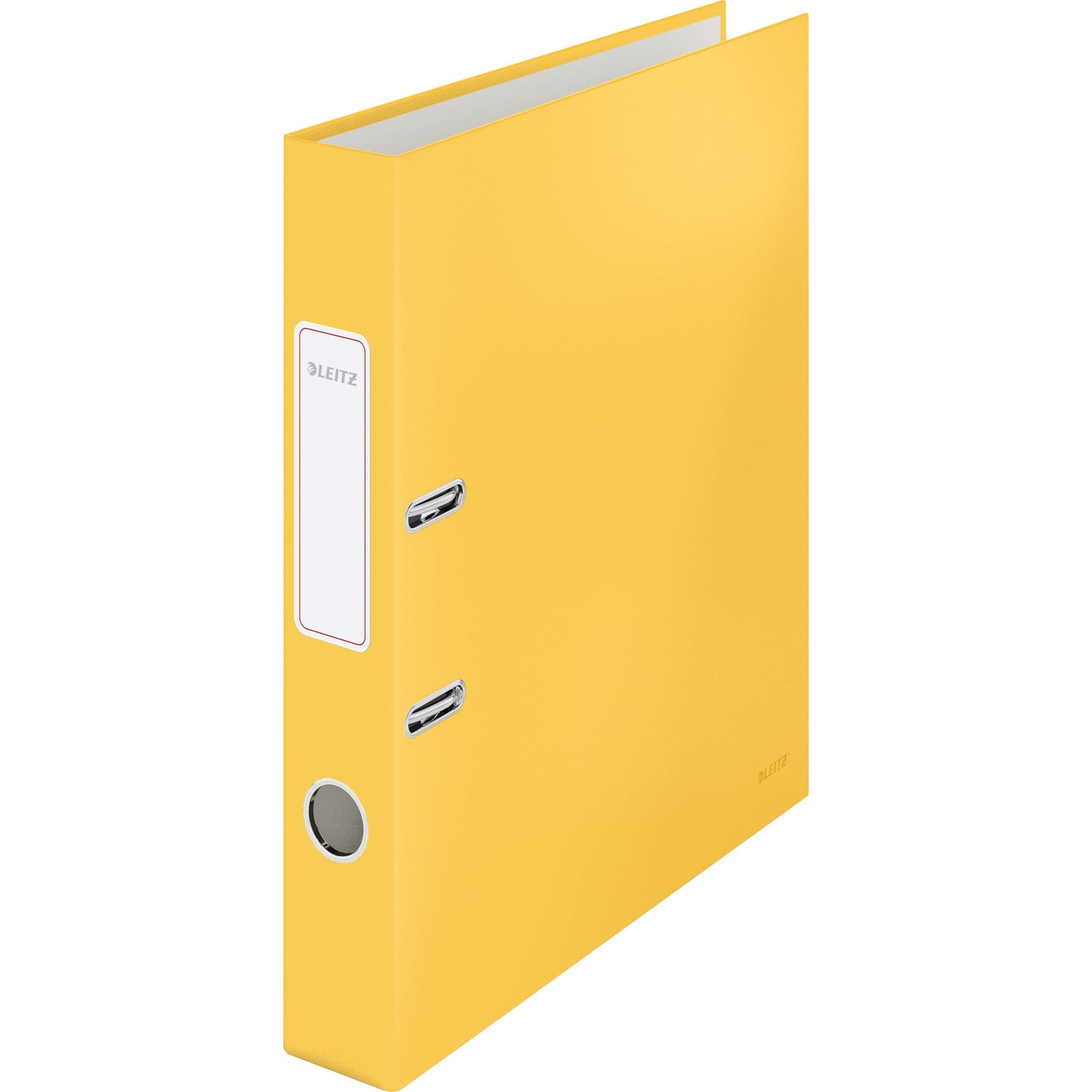 Leitz Ordner Cosy 50mm DIN A4 Rückenschild: geklebt mit Schlitzen Werkstoff: Pappe, recycelt Material außen: Papier, laminiert Material innen: Papier gelb
