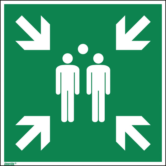 Hinweisschild 40 x 40 cm (B x H) E007 Sammelstelle Hart-PVC