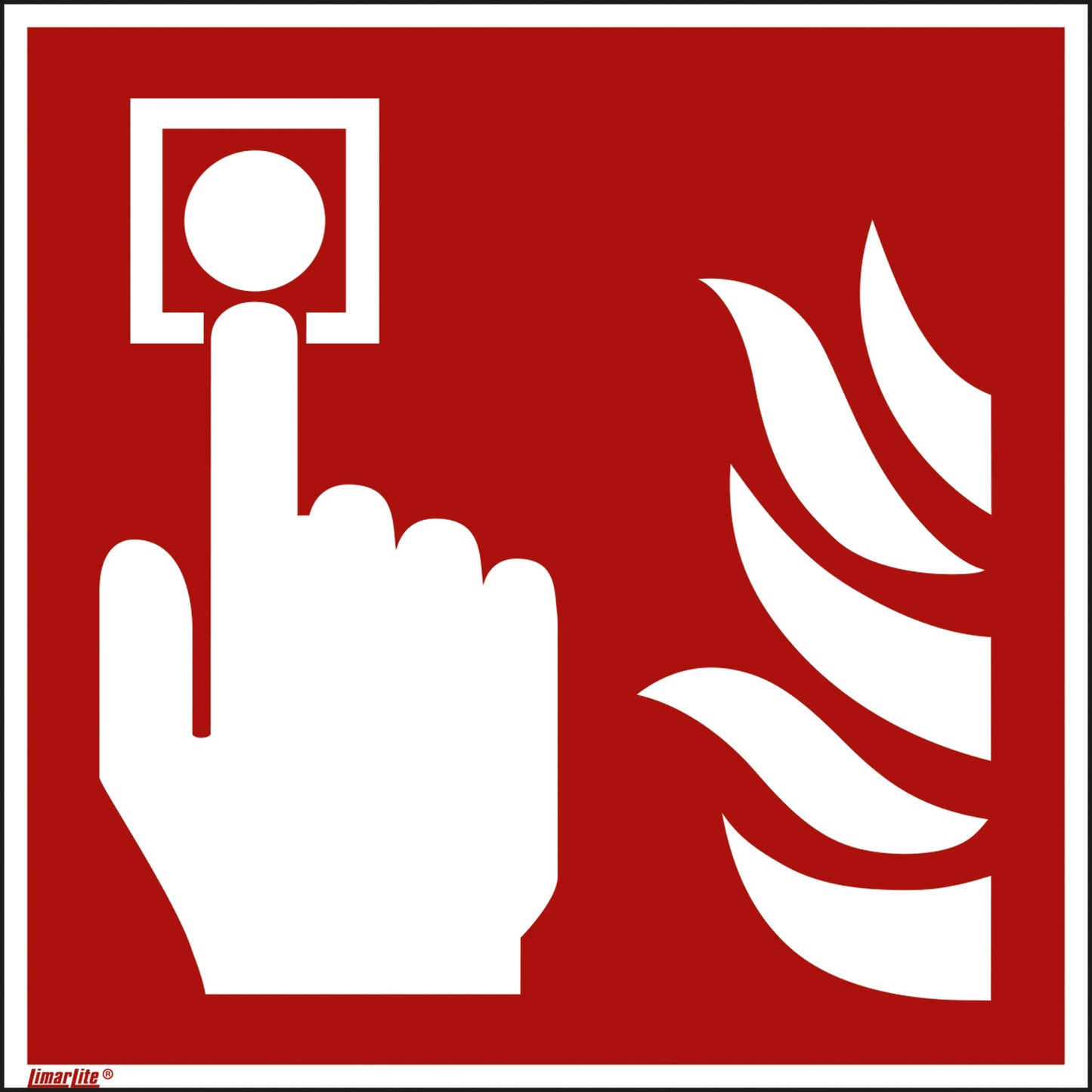 Hinweisschild 20 x 20 cm (B x H) F005 Brandmelder Hart-PVC