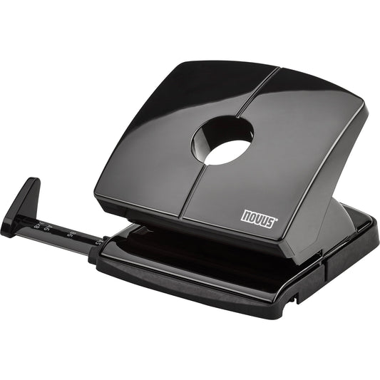 NOVUS Locher B 220 8cm 20 Bl. (80 g/m²) mit Anschlagschiene schwarz