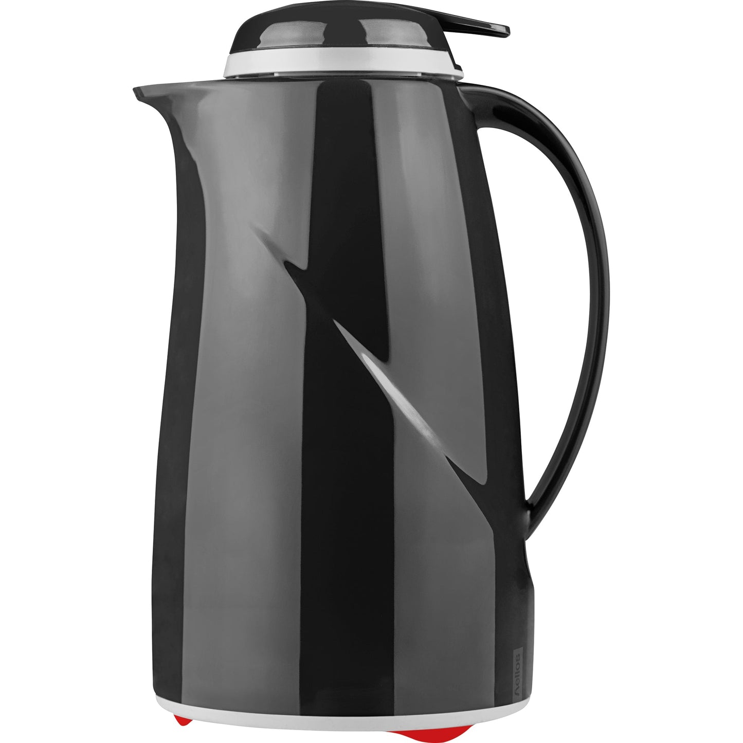 Helios Isolierkanne Wave Push 1l Kunststoff schwarz