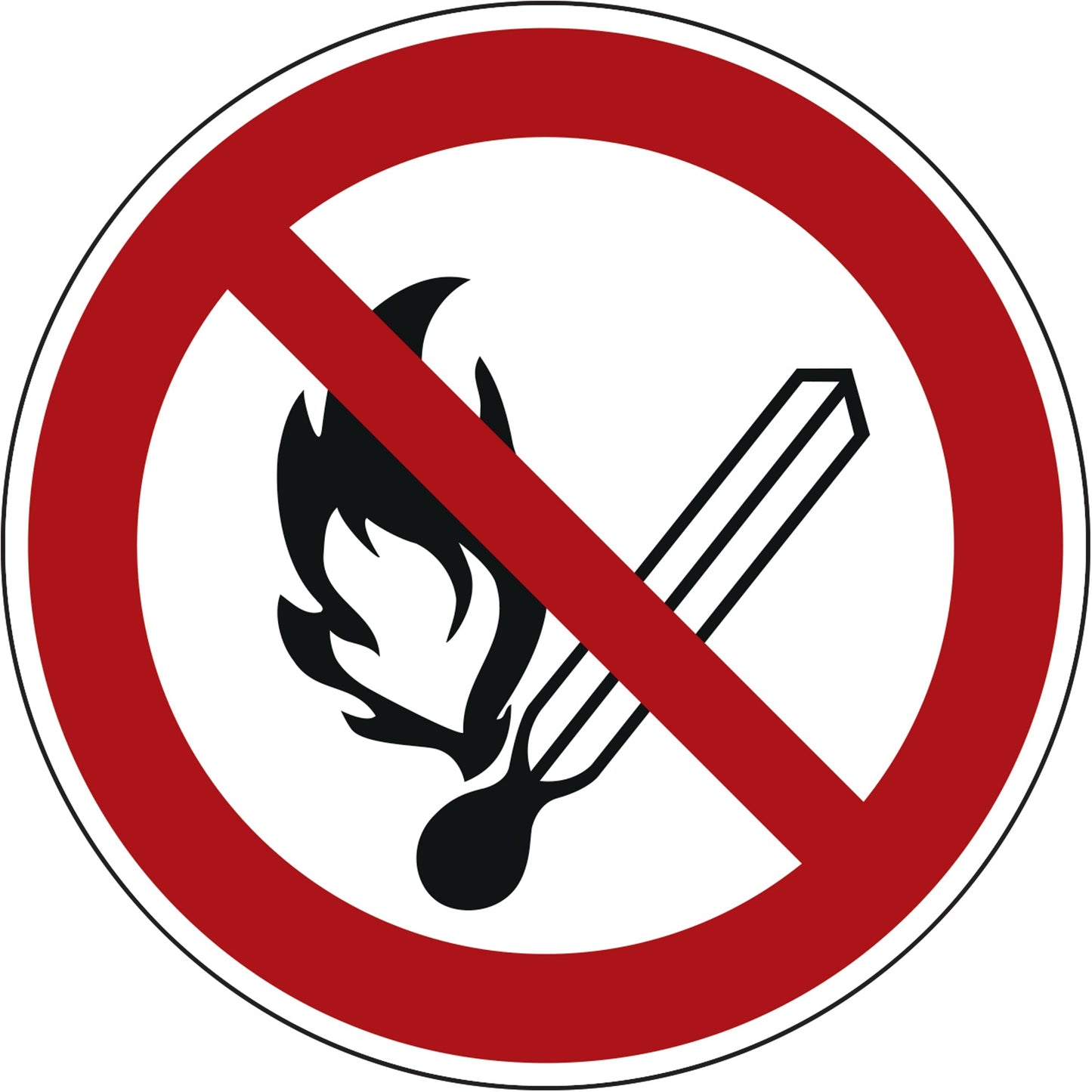 Hinweisschild 20cm P003 Feuer, offenes Licht u. Rauchen verboten Hart-PVC