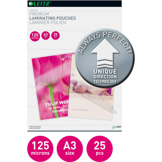 Leitz Laminierfolie iLAM DIN A3 125µm glänzend 25 St./Pack.