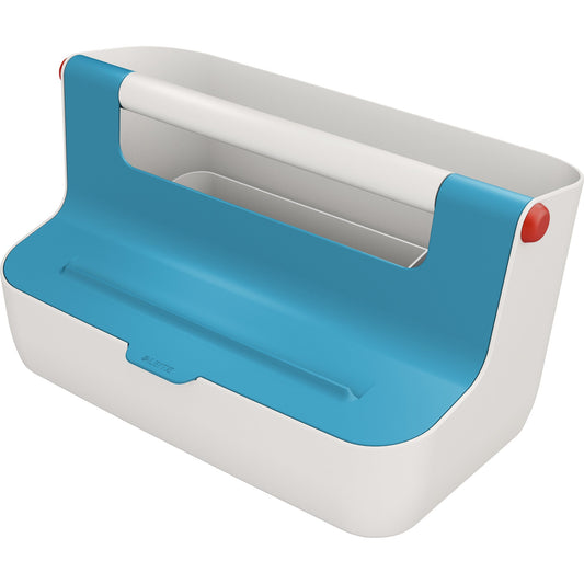 Leitz Aufbewahrungsbox Cosy 21,4 x 19,6 x 36,7 cm (B x H x T) DIN A4 ABS Kunststoff blau/hellgrau