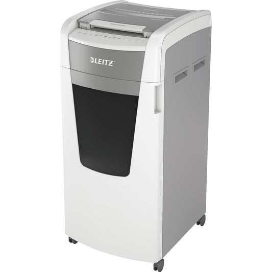 Leitz Aktenvernichter IQ Autofeed Office Pro 600 P-5 Papier, Heftklammern, Büroklammern, Kreditkarten Partikelschnitt weiß