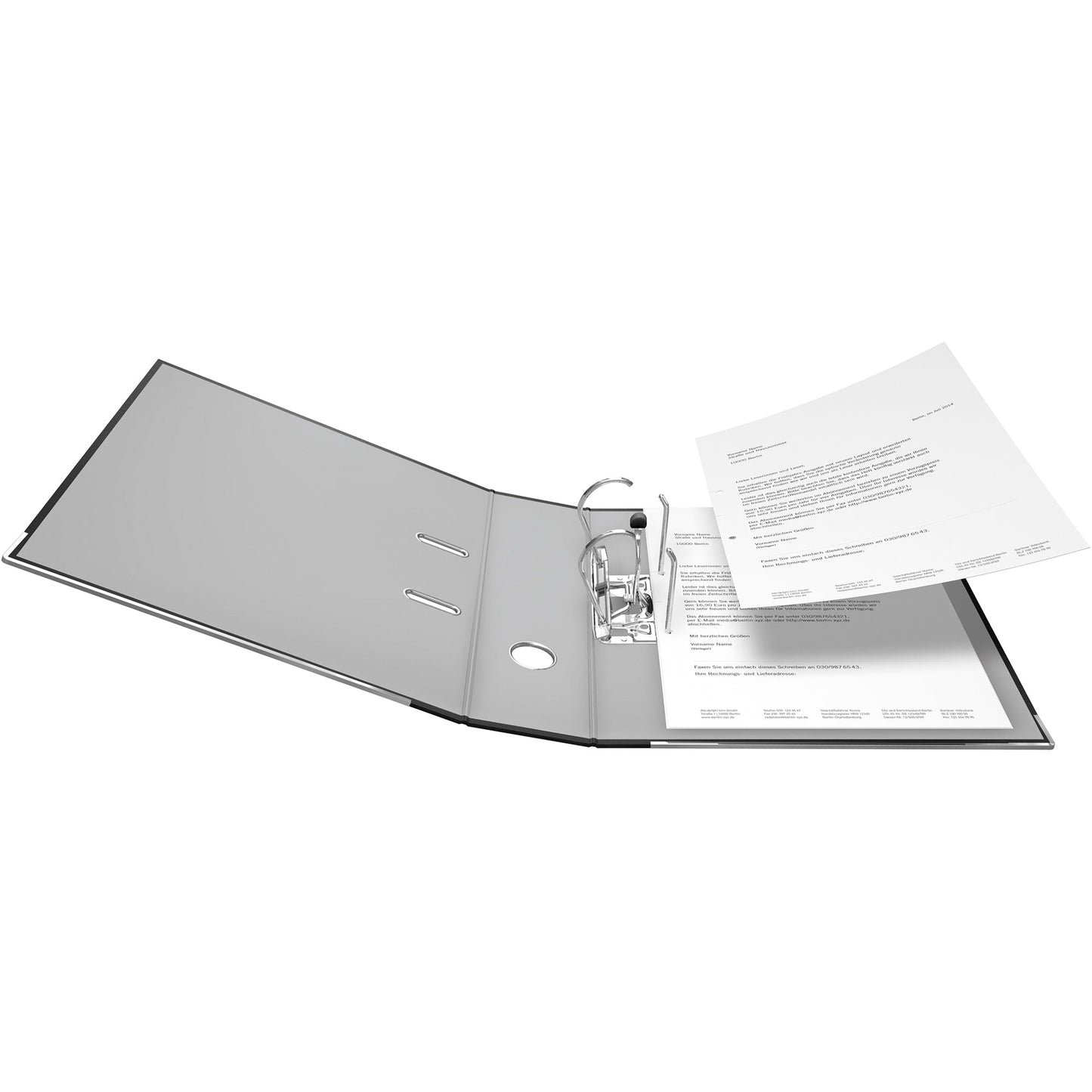Falken Ordner Recycolor 80mm DIN A4 Rückenschild: geklebt mit Schlitzen Werkstoff: Pappe Material außen: Kraftpapier Material innen: Papier schwarz