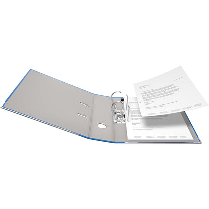 Falken Ordner Recycolor 80mm DIN A4 Rückenschild: geklebt mit Schlitzen Werkstoff: Pappe Material außen: Kraftpapier Material innen: Papier blau