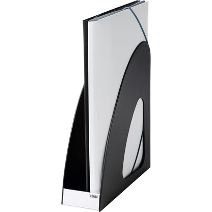 HAN Stehsammler Re-LOOP 7,6 x 25,6 x 23,9 cm (B x H x T) DIN A4, DIN C4 Werkstoff: Polypropylen, 100 % recycelt schwarz
