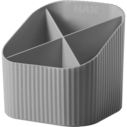 HAN Stifteköcher Re-X-LOOP 11,1 x 10,5 x 11,1 cm (B x H x T) Polypropylen, 100 % recycelt dunkelgrau