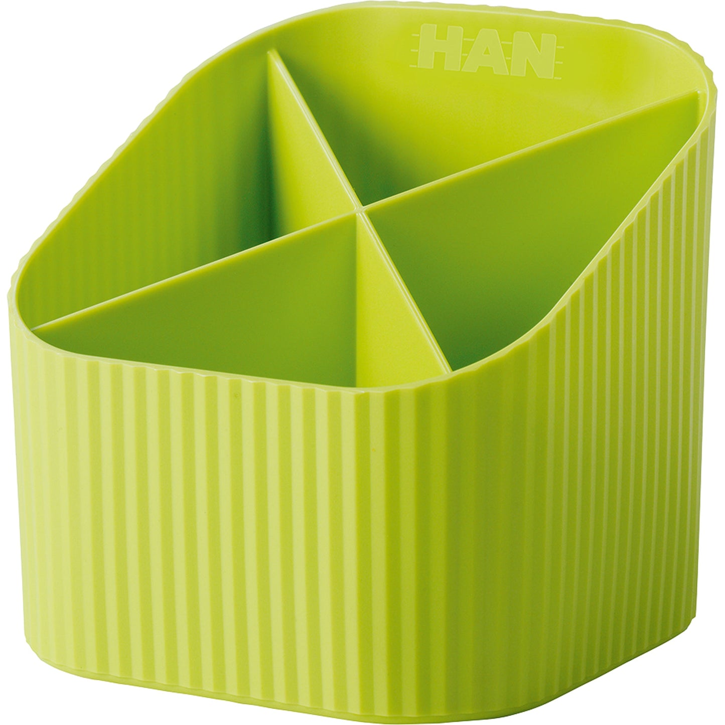 HAN Stifteköcher Re-X-LOOP 11,1 x 10,5 x 11,1 cm (B x H x T) Polypropylen, 100 % recycelt lemon