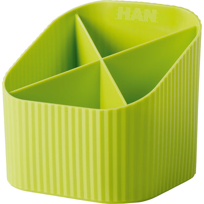 HAN Stifteköcher Re-X-LOOP 11,1 x 10,5 x 11,1 cm (B x H x T) Polypropylen, 100 % recycelt lemon