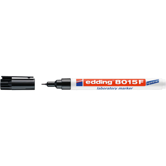 edding Labormarker 8015F 0,75mm schwarz Rundspitze schnelltrocknend wischfest -183 bis +500°C