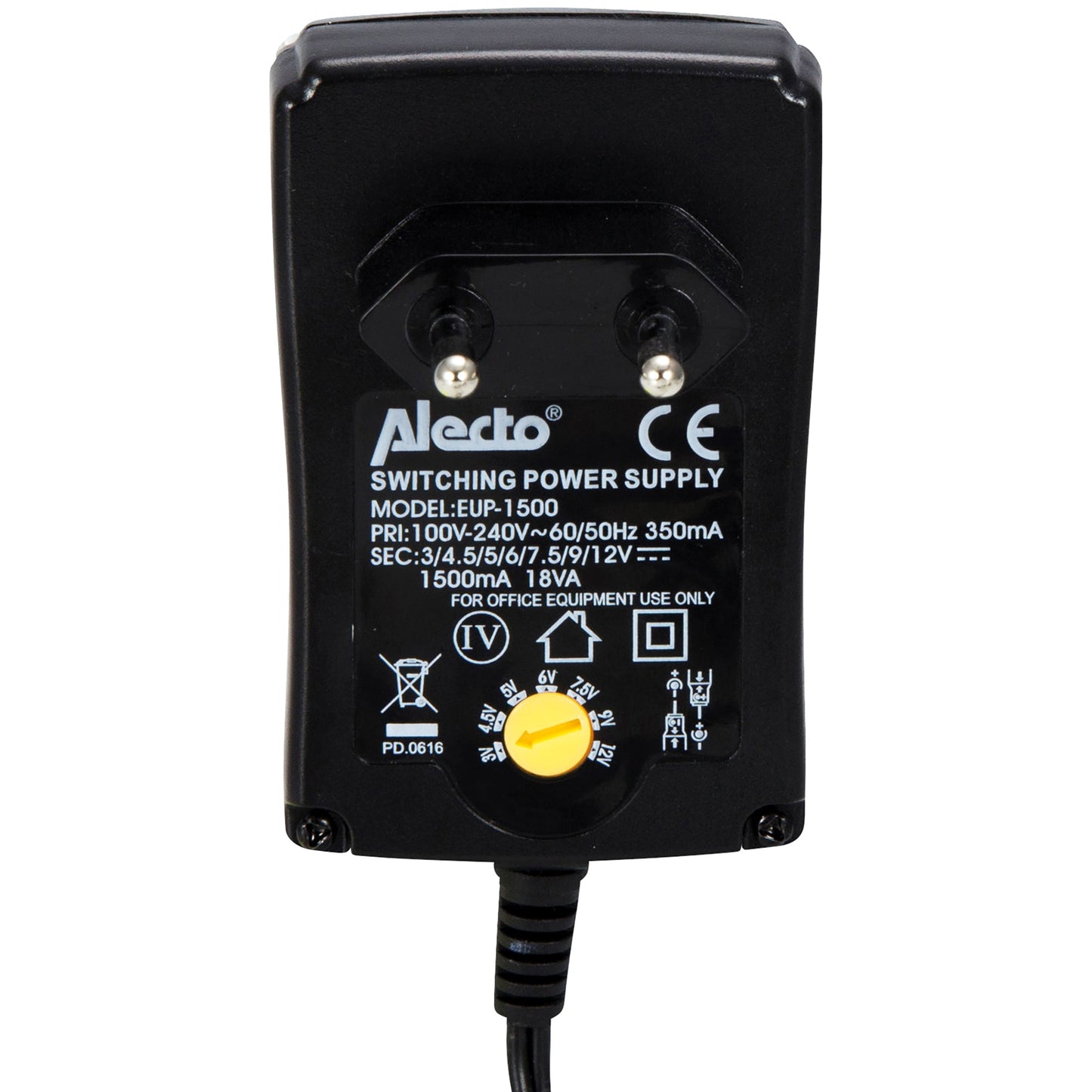 Alecto Netzadapter EUP-1500 schwarz