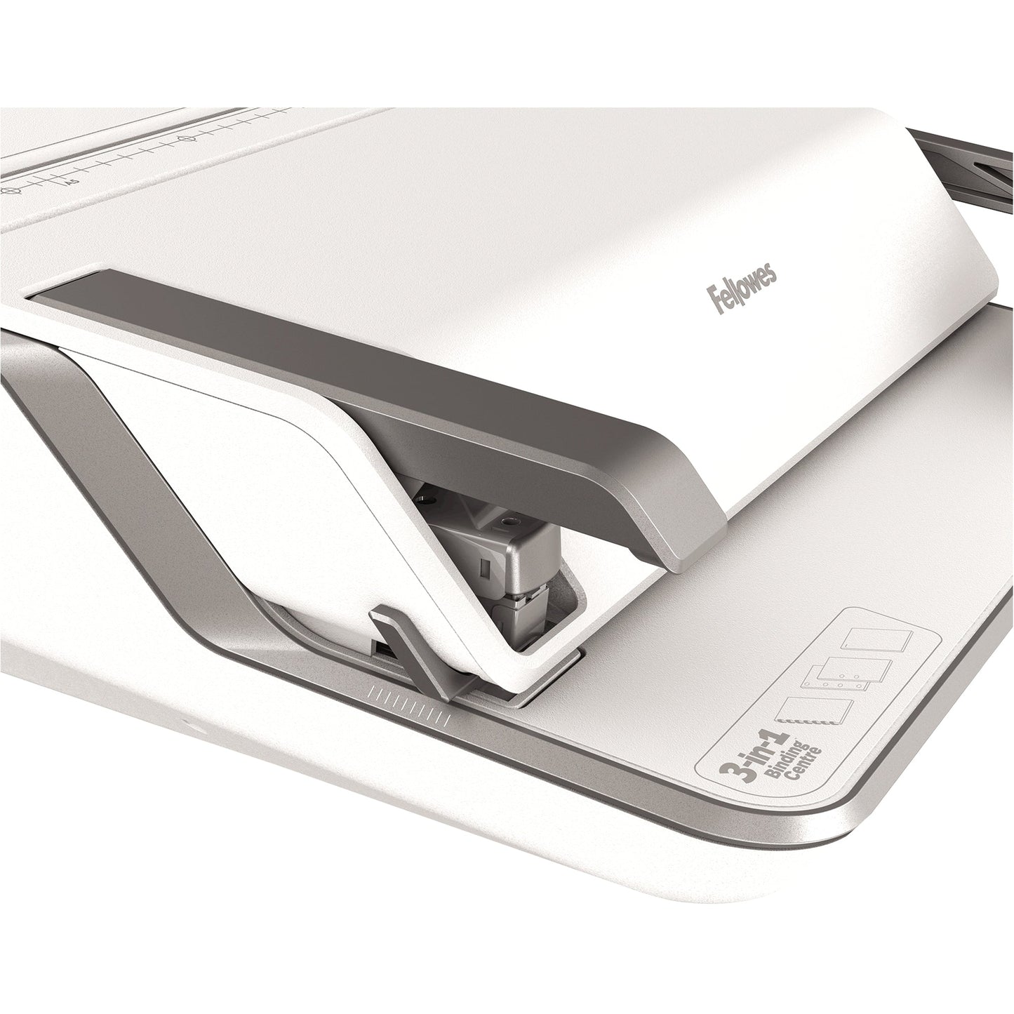 Fellowes® Plastikbindegerät Lyra 3-in-1 42,3 x 15,3 x 39,5 cm (B x H x T) DIN A4 38mm weiß/silber