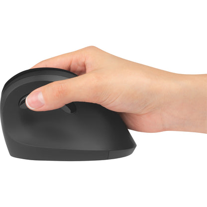 Kensington Optische PC Maus (Vertikal) Pro Fit® Ergo Rechtshänder ergonomisch USB-A 20m Batterie inkl. USB-A Dongle, Garantiekarte, Konformitätszertifikat schwarz