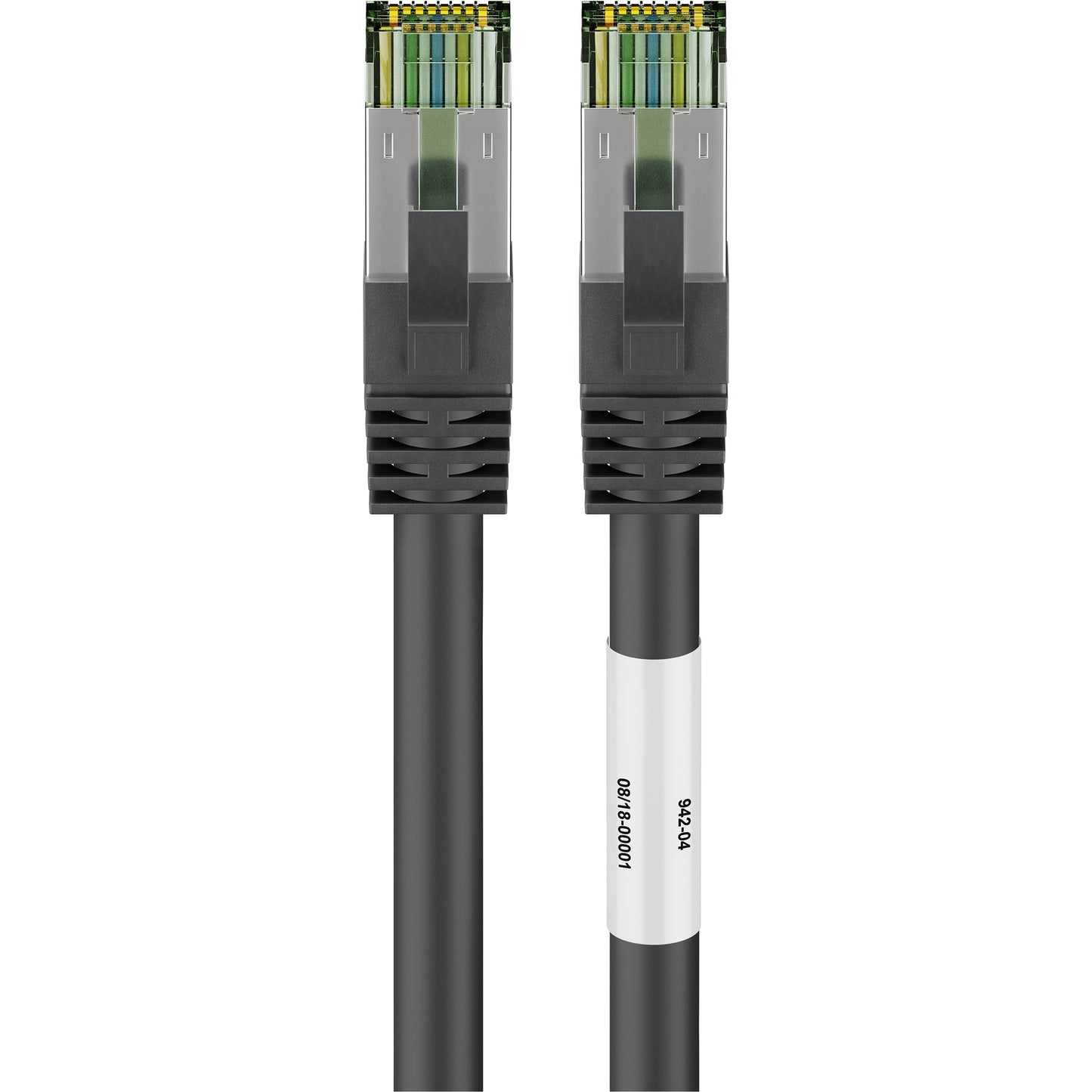 Goobay® Netzwerkkabel CAT 8.1 RJ45-Stecker/RJ45-Stecker 2m geschirmt schwarz