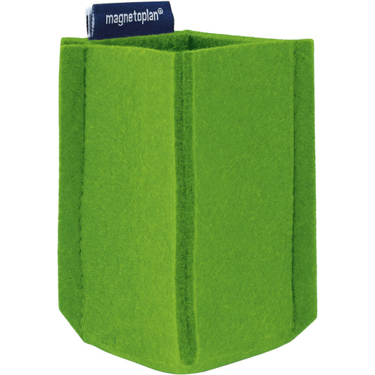 magnetoplan® Stiftehalter magnetoTray ecoAware SMALL 6 x 10 x 6 cm (B x H x T) nicht selbstklebend magnethaftend Polyester, 100 % recycelt grün
