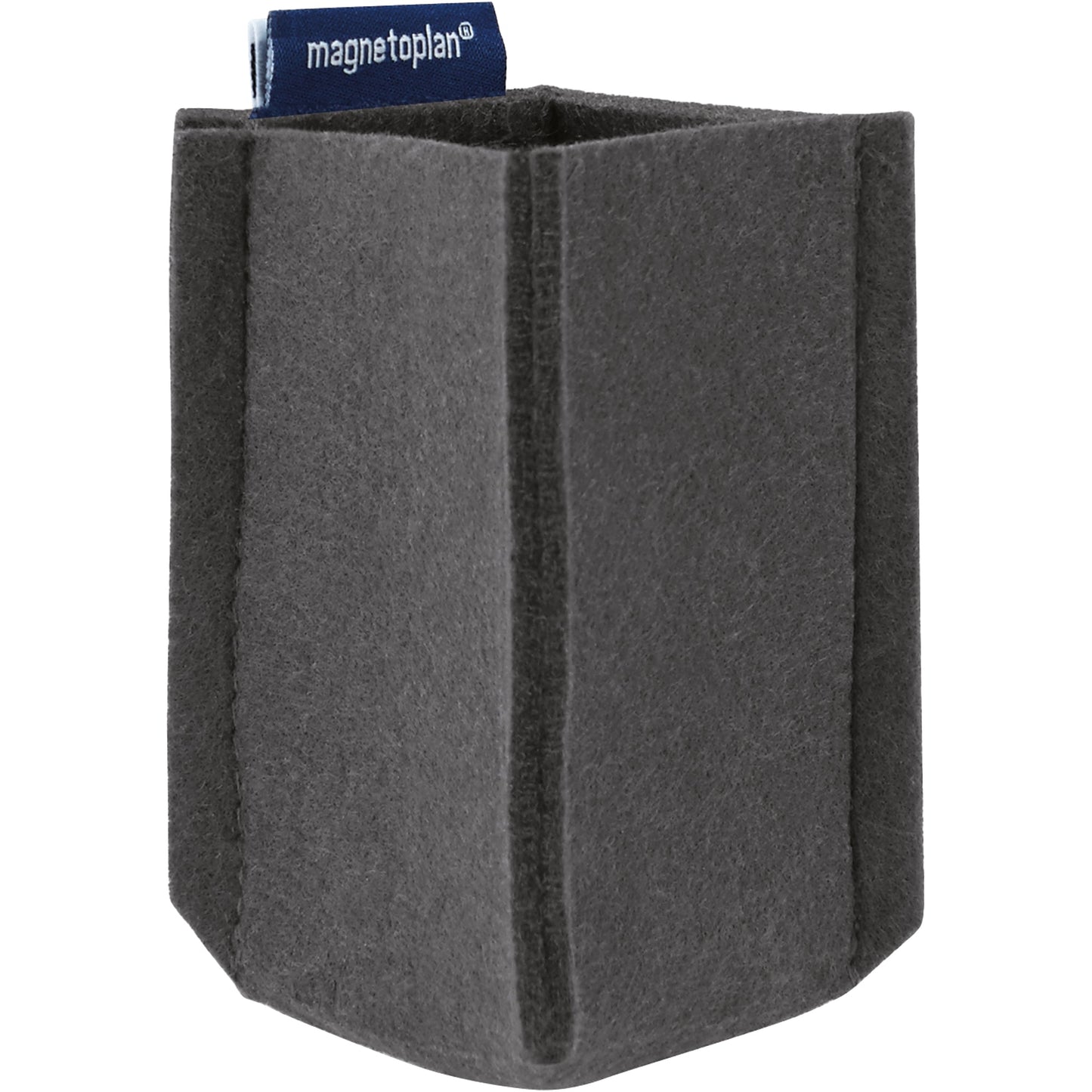 magnetoplan® Stiftehalter magnetoTray ecoAware SMALL 6 x 10 x 6 cm (B x H x T) nicht selbstklebend magnethaftend Polyester, 100 % recycelt grau