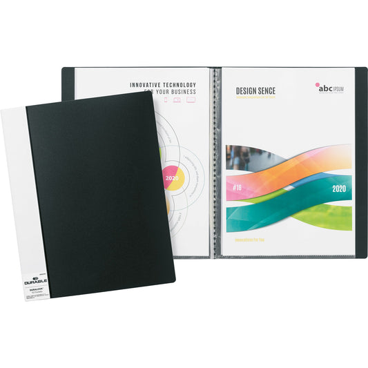DURABLE Sichtbuch DURALOOK® DIN A4 Polypropylen schwarz 10 Hüllen
