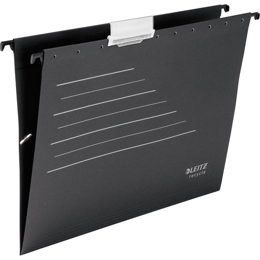 Leitz Hängemappe ALPHA® Recycle DIN A4 275g/m² Karton, 100 % recycelt schwarz