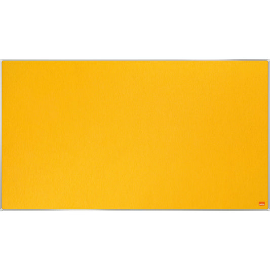 Nobo® Pinnwand Impression Pro Widescreen 89 x 50 cm (B x H) Maße der Oberfläche: 87,9 x 49,1 cm (B x H) Filz Material des Rahmens: Aluminium gelb