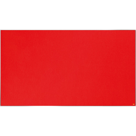 Nobo® Pinnwand Impression Pro Widescreen 155 x 87 cm (B x H) Maße der Oberfläche: 154,2 x 86,4 cm (B x H) Filz Material des Rahmens: Aluminium rot