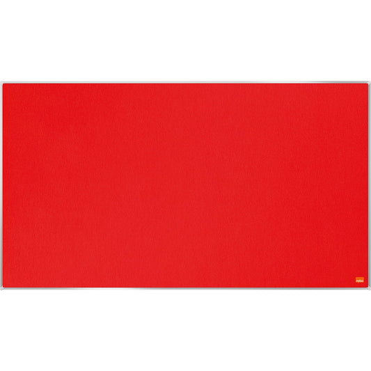 Nobo® Pinnwand Impression Pro Widescreen 89 x 50 cm (B x H) Maße der Oberfläche: 87,9 x 49,1 cm (B x H) Filz Material des Rahmens: Aluminium rot