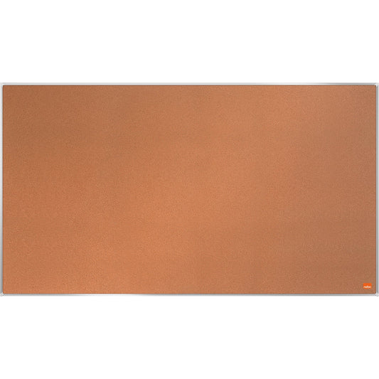 Nobo® Pinnwand Impression Pro Widescreen 89 x 50 cm (B x H) Maße der Oberfläche: 87,9 x 49,1 cm (B x H) Kork Material des Rahmens: Aluminium naturbraun