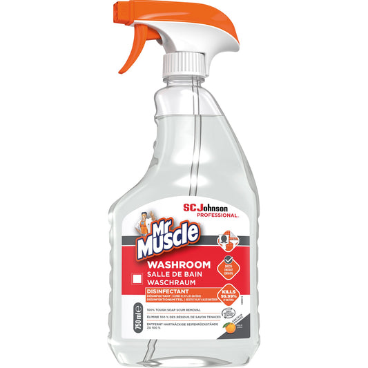 Mr Muscle Badreiniger Zitrus nicht dermatologisch getestet biologisch abbaubar pH-Wert: 10,8 Sprühflasche Kunststoff, 100 % recycelt 0,75l