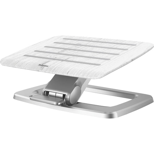 Fellowes® Fußstütze HanaT Series 45 x 17,48 x 36 cm (B x H x T) Aluminium/Holz weiß