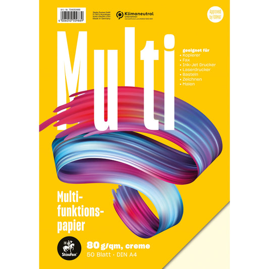 Staufen Multifunktionspapier DIN A4 80g/m² creme 50 Bl./Pack.