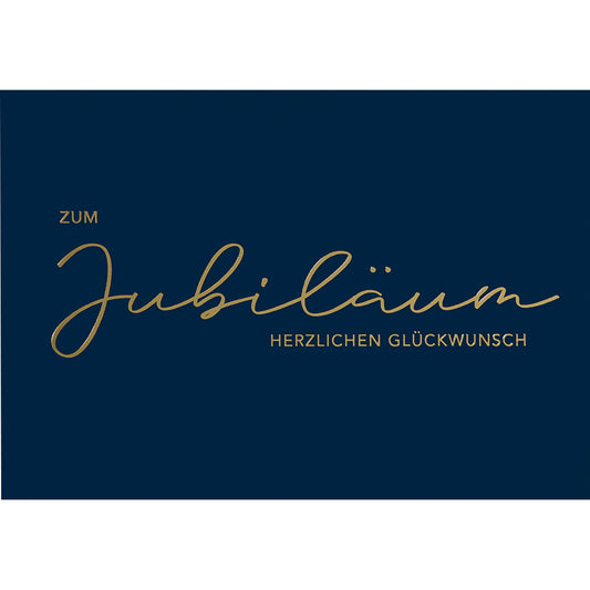 Perleberg Faltkarte Jubiläumskarte 240g/m² mehrfarbig Jubiläum Zum Jubiläum Herzlichen Glückwunsch