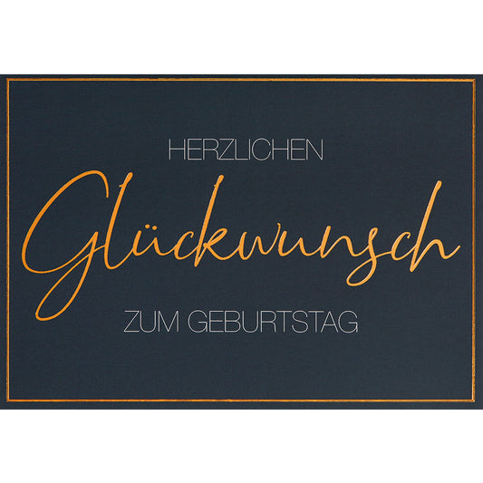 Perleberg Faltkarte Lifestyle Geburtstagskarte 240g/m² mehrfarbig Geburtstag Herzlichen Glückwunsch zum Geburtstag